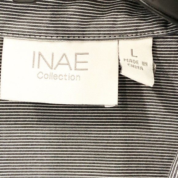 INAE Collection, pinstripe, gray tunic, shirt, dress - Picture 5 of 11
